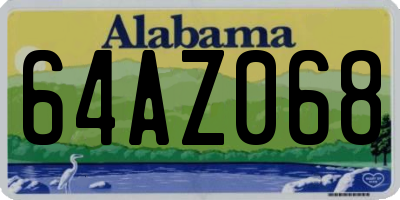 AL license plate 64AZ068