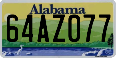 AL license plate 64AZ077