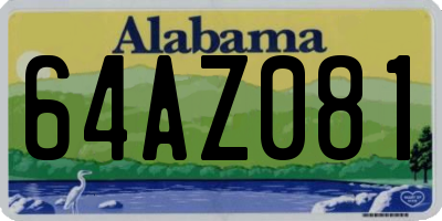 AL license plate 64AZ081