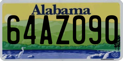 AL license plate 64AZ090