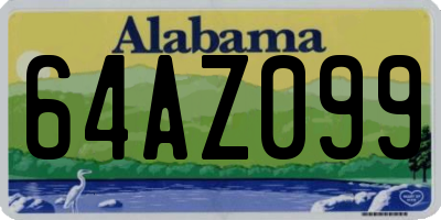 AL license plate 64AZ099