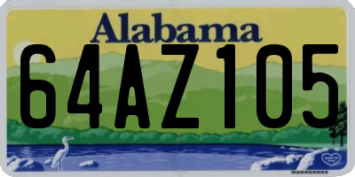 AL license plate 64AZ105
