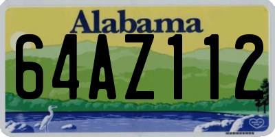 AL license plate 64AZ112