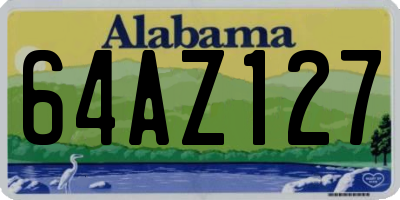 AL license plate 64AZ127