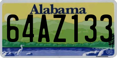 AL license plate 64AZ133
