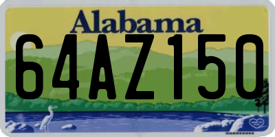 AL license plate 64AZ150