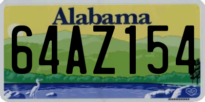 AL license plate 64AZ154