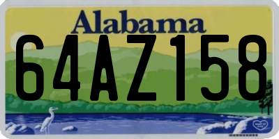 AL license plate 64AZ158