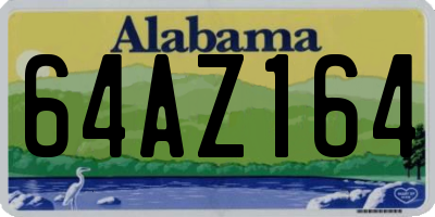 AL license plate 64AZ164