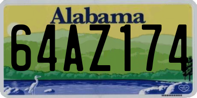 AL license plate 64AZ174