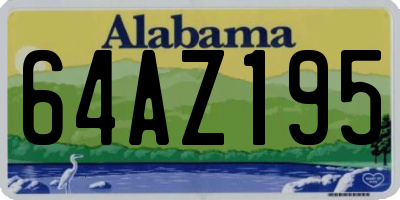 AL license plate 64AZ195