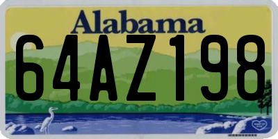 AL license plate 64AZ198