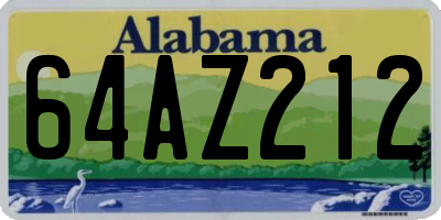 AL license plate 64AZ212