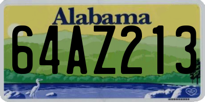 AL license plate 64AZ213