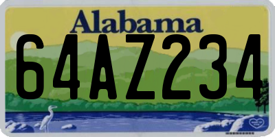 AL license plate 64AZ234