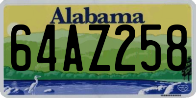 AL license plate 64AZ258