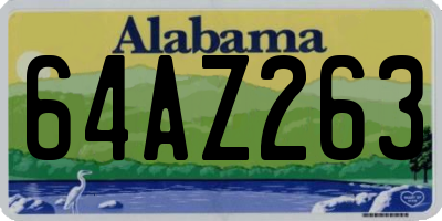AL license plate 64AZ263