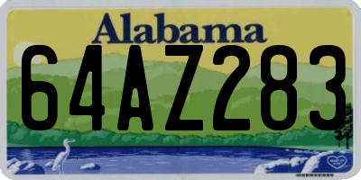 AL license plate 64AZ283