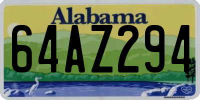 AL license plate 64AZ294
