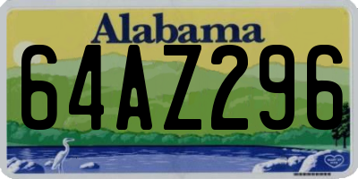 AL license plate 64AZ296