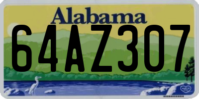 AL license plate 64AZ307