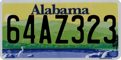 AL license plate 64AZ323