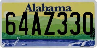 AL license plate 64AZ330