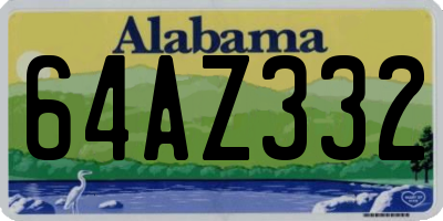 AL license plate 64AZ332
