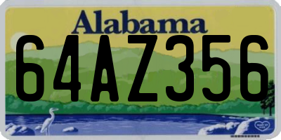 AL license plate 64AZ356