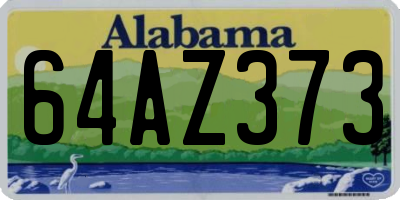 AL license plate 64AZ373