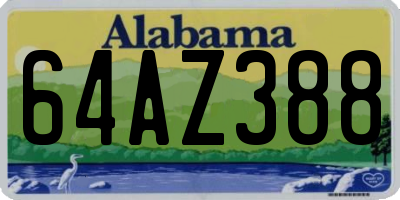 AL license plate 64AZ388