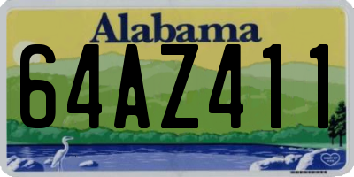 AL license plate 64AZ411
