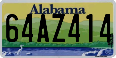 AL license plate 64AZ414