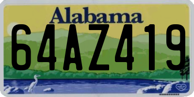 AL license plate 64AZ419