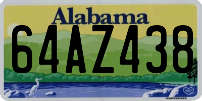 AL license plate 64AZ438