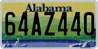 AL license plate 64AZ440