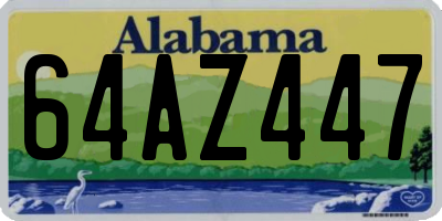 AL license plate 64AZ447