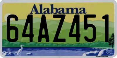 AL license plate 64AZ451