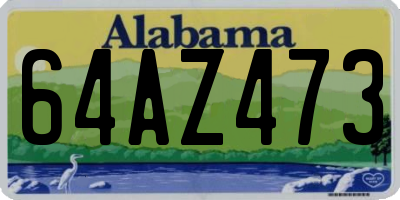 AL license plate 64AZ473