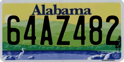 AL license plate 64AZ482