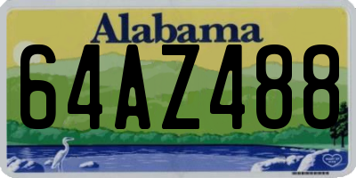 AL license plate 64AZ488