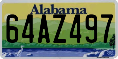AL license plate 64AZ497