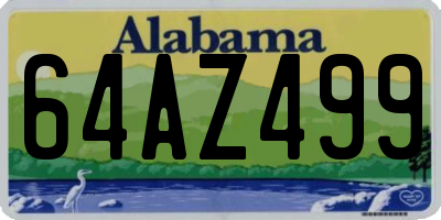 AL license plate 64AZ499