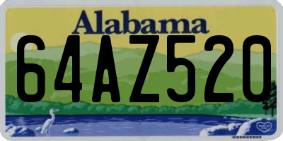 AL license plate 64AZ520