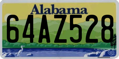 AL license plate 64AZ528