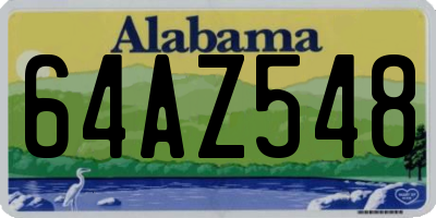 AL license plate 64AZ548