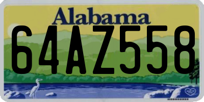 AL license plate 64AZ558