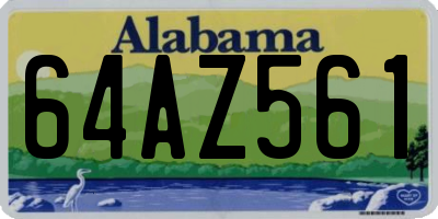 AL license plate 64AZ561