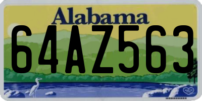 AL license plate 64AZ563