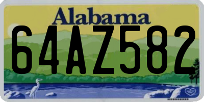 AL license plate 64AZ582
